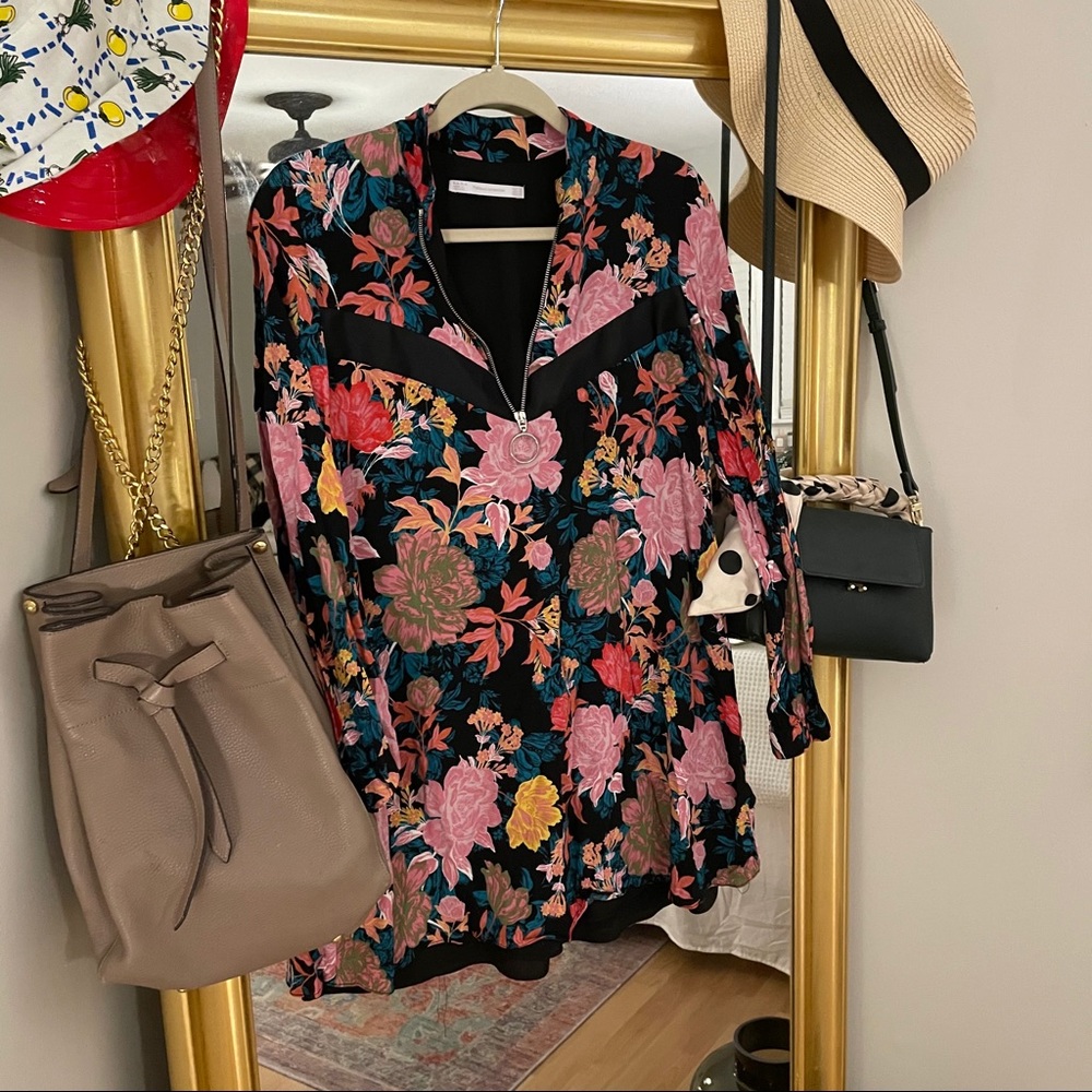ZARA Floral Dress with Zip